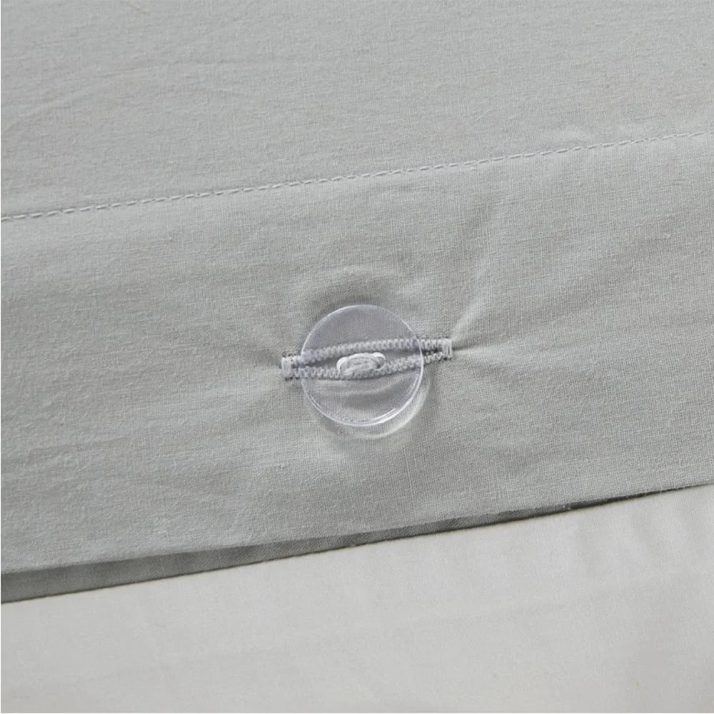 INK + IVY NWT new cotton printed duvet cover set -gray/ivory -full/queen